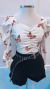CROPPED Carolina MB BRAND NO CREPE/ AMARRAÇÃO NAS COSTAS(ESTAMPA BORBOLETAS) - comprar online