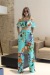 Conjunto Camila Cropped + Calca Pantalona na Viscose ( COR VERDE CARIBE)