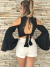 CROPPED BÁRBARA Manga Longa Flare e OMBRO VAZADO NA VISCOSE (COR ROSÊ) na internet