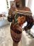 Vestido Larissa na Viscose FORRADO C/ ZÍPER NAS COSTAS ( Estampa Love Flowers farm TERRACOTA) na internet