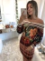 Vestido Larissa na Viscose FORRADO C/ ZÍPER NAS COSTAS ( Estampa Love Flowers farm TERRACOTA) - Melrose Brasil | Conectada com Você