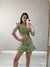 CONJUNTO LUCIANA ACOMPANHA CROPPED NO CREPE NO LASTEX+SAIA NO CREPE TODA NO LASTEX( flores/mini poá/funco verde) - comprar online