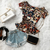 BLUSA PEPLUM THÁIS NO NEOPRENE MANGA CURTA( Estampa FLORAL COLORS)