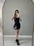 CONJUNTO LIZ NO COURO ECO acompanha BLUSA + SAIA(COR Preto) - comprar online