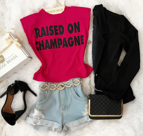 MUSCLE TEE RAISED ON ( PINK)