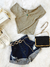 TOP Cropped Daniela Na Bandagem ( COR NUDE AREIA)
