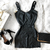 CONJUNTO LIZ NO COURO ECO acompanha BLUSA + SAIA(COR Preto) - loja online