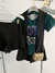T-shirt GIRL D/ EM APLICAÇÃO C/STRASS E LENCINHO QUE PODE SE REMOVÍVEL/COSTAS DETALHE EM TULE ( COR VERDE ESCURO) na internet