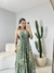 Vestido Indiano Banjara Longo na Seda/Detalhes Gold/Costas Nua ( Floral Kashimir Verde) - Melrose Brasil | Conectada com Você