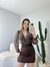 Body Julie DELUXE PREMIUM MB MANGA LONGA NO TULE POLIAMIDA C/ELASTANO/ C/ BOJO/DETALHES EM STRASS( COR MARROM) - Melrose Brasil | Conectada com Você