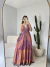 Vestido Indiano Vídea Longo na Seda/Detalhes Gold ( Estampa kashimir/floral/ tons rosa) na internet