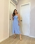 VESTIDO Midi Luana /POSSUE BOJO/Alfaiataria sensorial/costas lastex/alças reguláveis (COR Verde Tiffany) - loja online