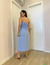 VESTIDO Midi Luana /POSSUE BOJO/Alfaiataria sensorial/costas lastex/alças reguláveis (COR Verde Tiffany)