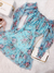 Vestido GABY Deluxe/ TULE C/ ELASTANO/ FORRADO ( COR FUNDO AZUL)