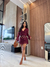 VESTIDO BARCELONA/NO MICRO TULE C/ ELASTANO/POSSUE BOJO/DETALHE EM BABADOS(COR VINHO MARSALA) na internet