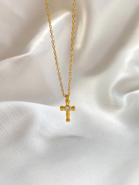 Colar Cruz Mini 45 cm - comprar online