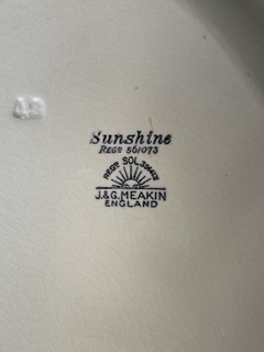 DÚO DE TÉ DE LOZA INGLESA J&G MEAKIN SUNSHINE en internet
