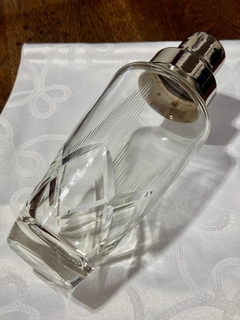Coctelera de cristal tallado y metal plateado - tienda online