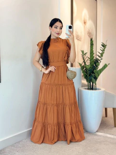 107 - Vestido Viscolinho | Gola Alta - comprar online