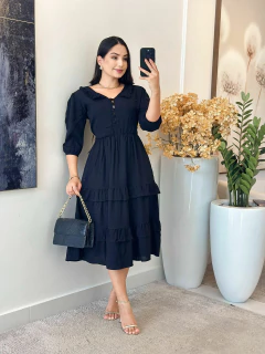 Imagem do 032 - Vestido Babado | com botões