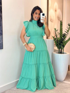 107 - Vestido Viscolinho | Gola Alta - loja online