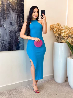 118 - Vestido Ribana | gola alta - Boa Forma Atacado