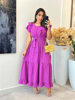 110 - Vestido Viscolinho | babados - comprar online