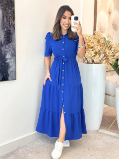 113 - Vestido Viscolinho | com botões na internet