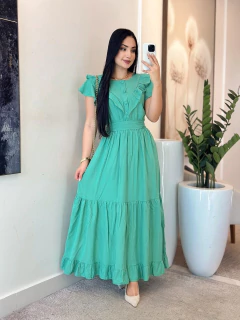 110 - Vestido Viscolinho | babados - loja online