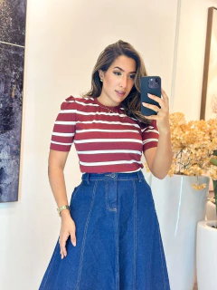 085 - Blusa Canelada | Manga Princesa - Boa Forma Atacado