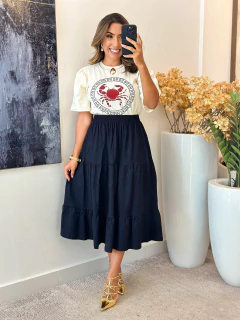 045 - Conjunto de saia | Algodão na internet