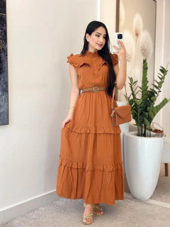 Imagem do 104 - Vestido Viscolinho | Detalhe na gola