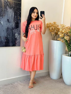 046 - Vestido Algodão | um babado - loja online