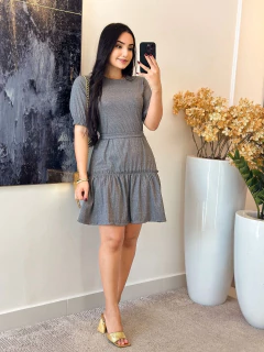 010 - Vestido Canelado | barra drapeada - comprar online