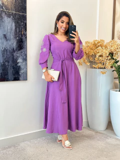 019 - Vestido Viscolinho | manga longa - comprar online