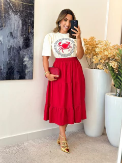 045 - Conjunto de saia | Algodão na internet