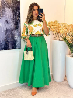 035 - Saia evasê | três botões - loja online