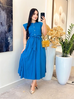 123 - Vestido Viscolinho | amarração - loja online