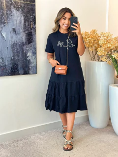 Imagem do 044 - Vestido Algodão | dois babados