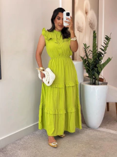 Imagem do 104 - Vestido Viscolinho | Detalhe na gola