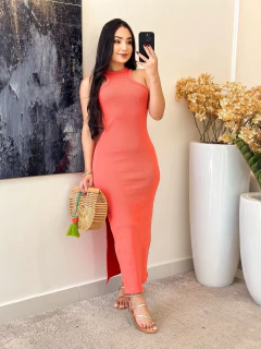 Imagem do 118 - Vestido Ribana | gola alta