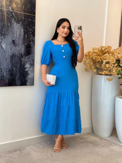 070 - Vestido Viscolinho | botões - Boa Forma Atacado