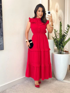 104 - Vestido Viscolinho | Detalhe na gola na internet