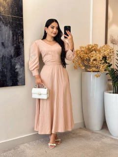 019 - Vestido Viscolinho | manga longa