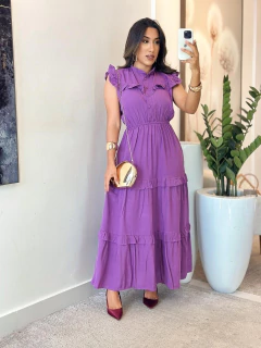 Imagem do 104 - Vestido Viscolinho | Detalhe na gola