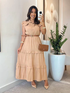 104 - Vestido Viscolinho | Detalhe na gola na internet