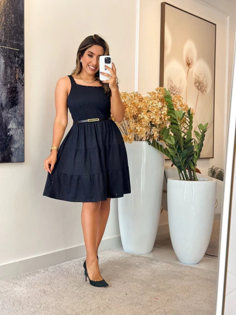 009 - Vestido Canelado | alça - comprar online