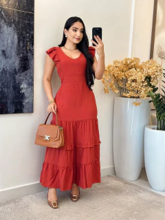 Imagem do 071 - Vestido Viscolinho | Babado