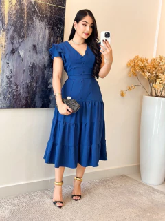 Imagem do 153 - Vestido linho | Manga Dupla