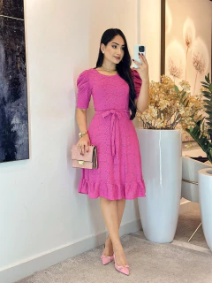 108 - Vestido laser | gola redonda - Boa Forma Atacado